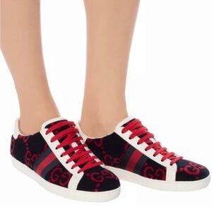 Gucci Ace GG Terry Cloth Low Top Sneakers